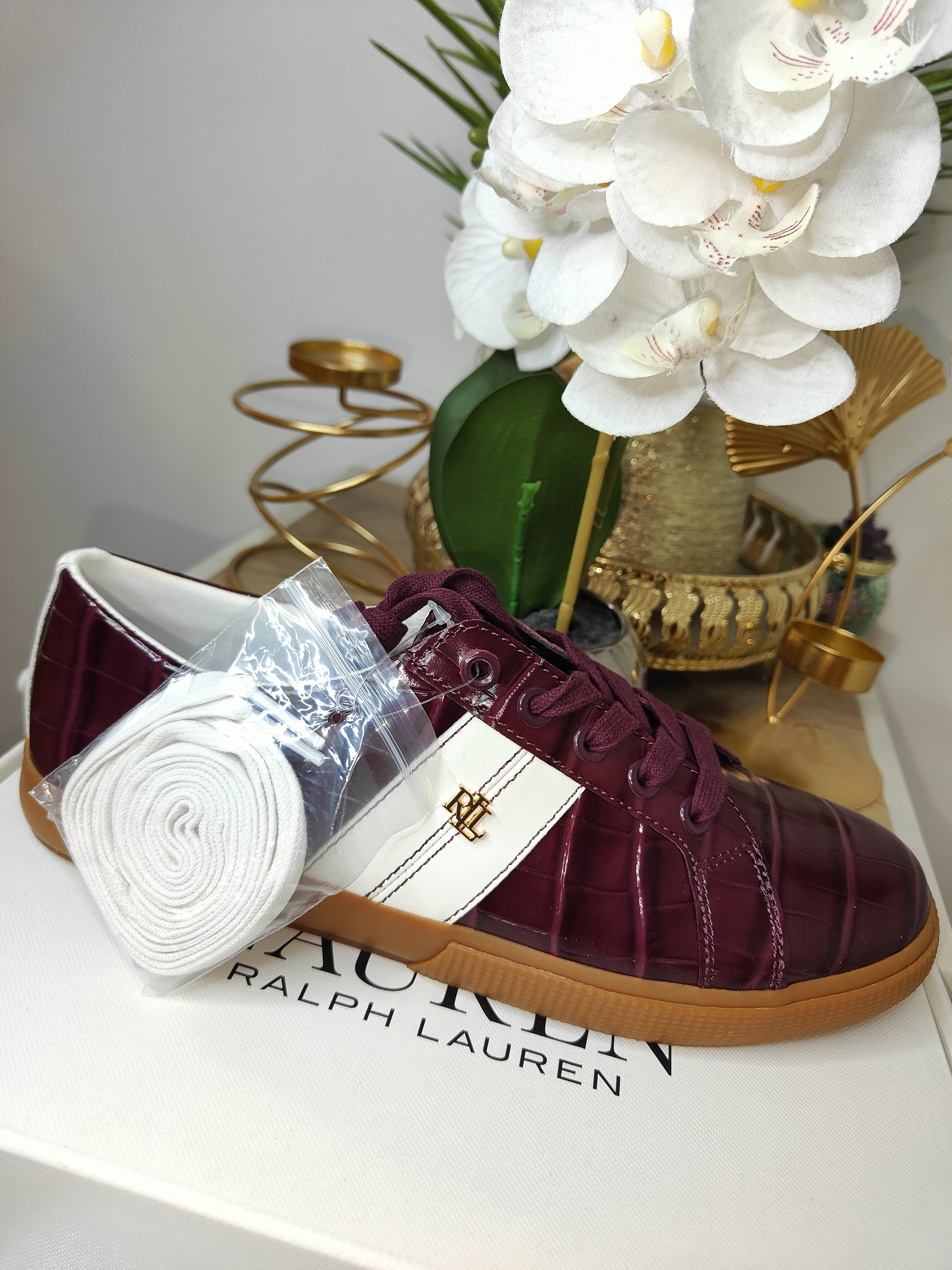 Janson II croc-embossed leather sneaker